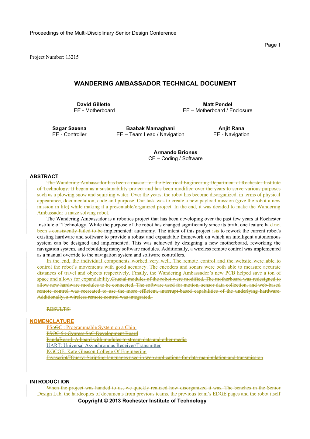 Proceedings of the Multi-Disciplinary Senior Design Conference Page 5 s1