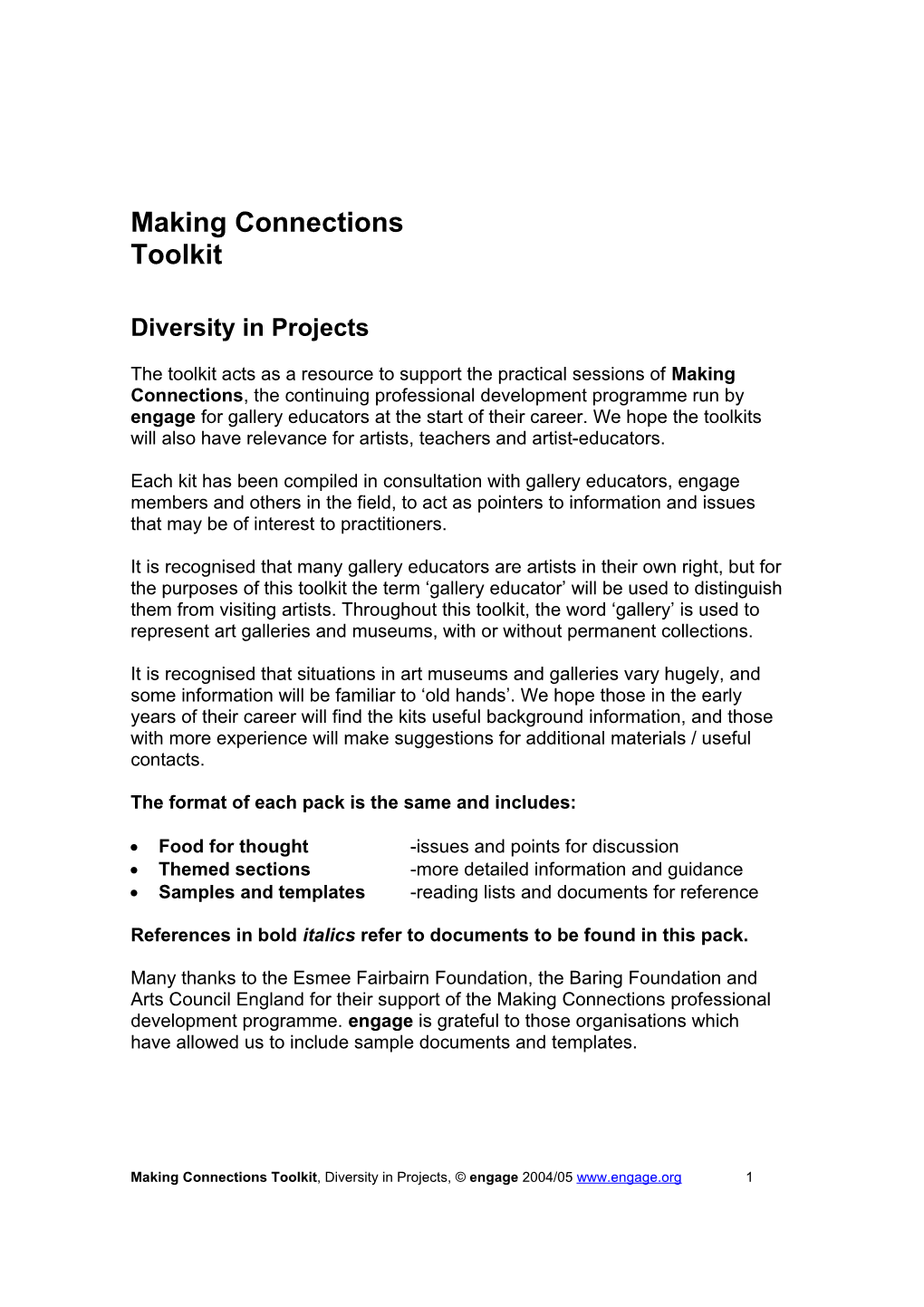 Making Connections Toolkit