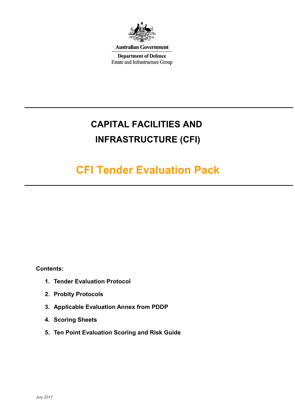 Capital Facilities and Infrastructure