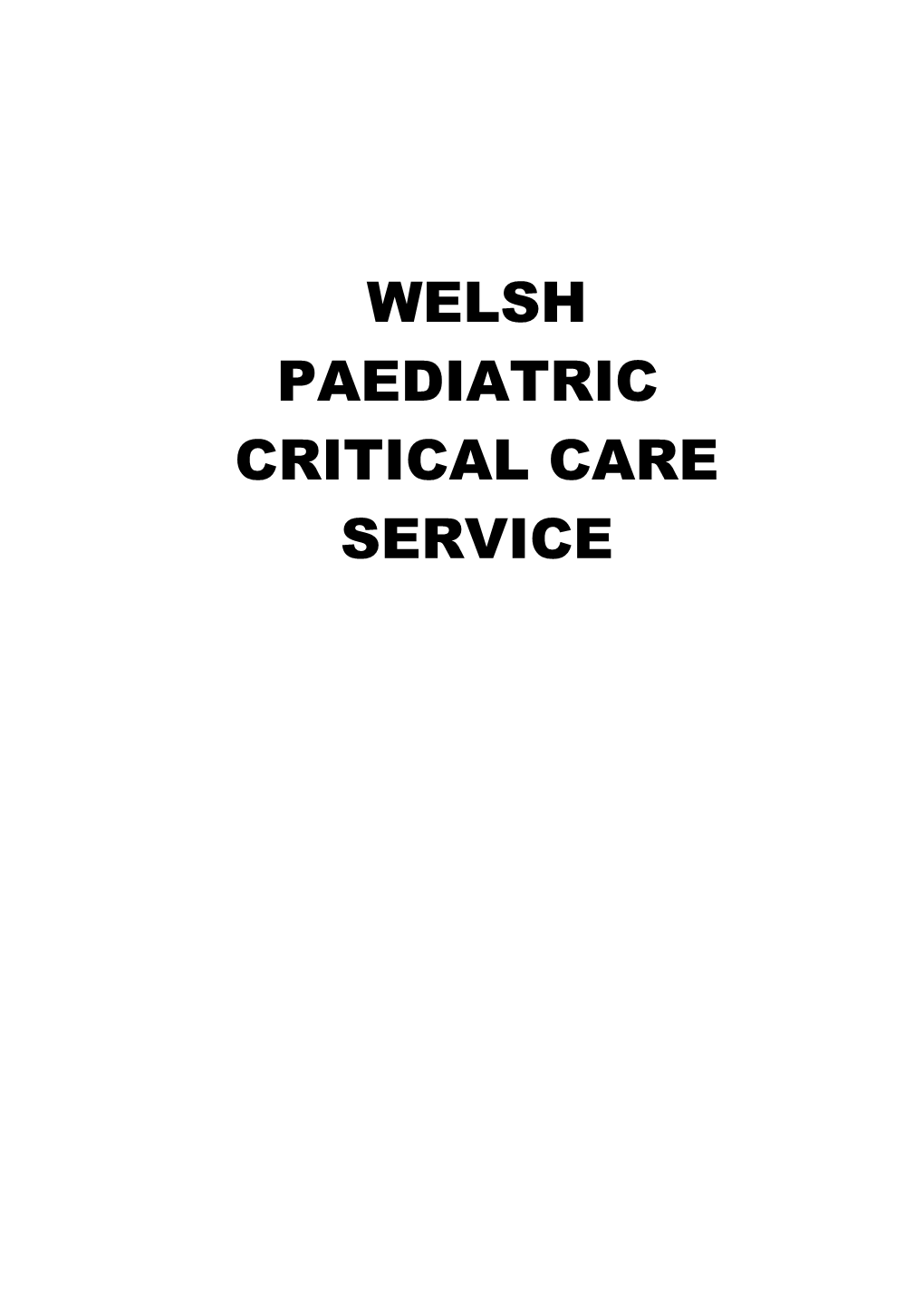 Welsh Paediatric