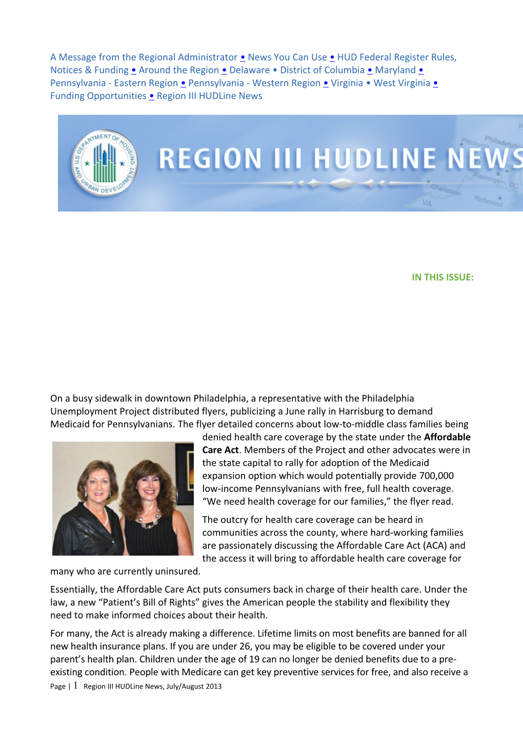 Page 8 Region III Hudline News, July/August 2013