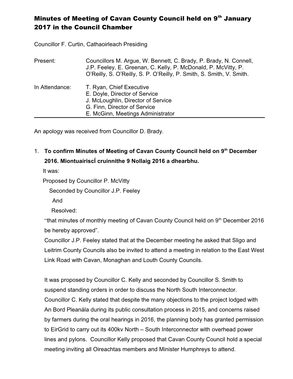 Minutes of Council Meeting Held on 11Th October 2010 s2