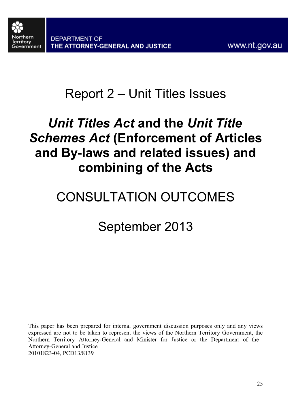 Report 2 Unit Title Act and the Unit Title Schemes Act(Enforcement of Articles and By-Laws