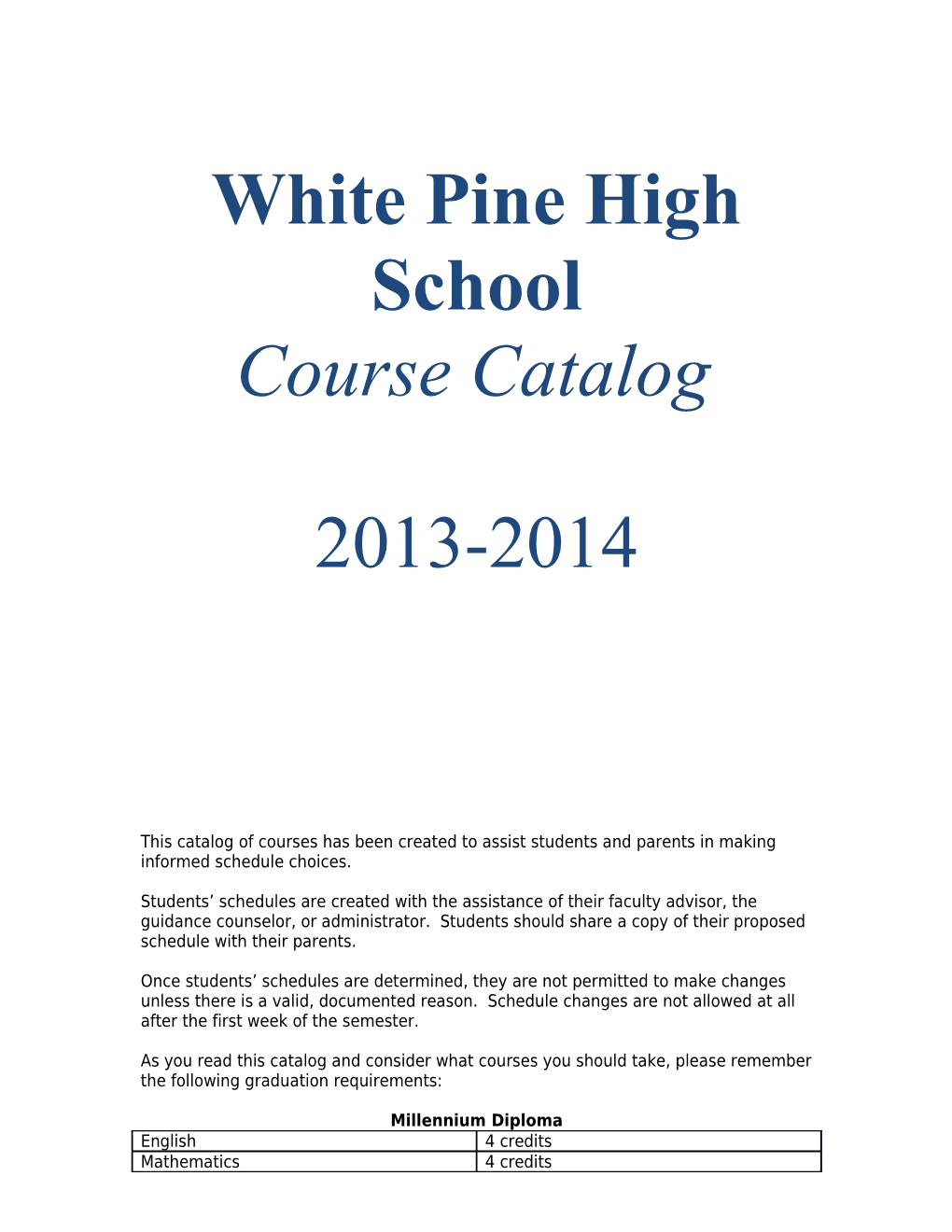 White Pine High School