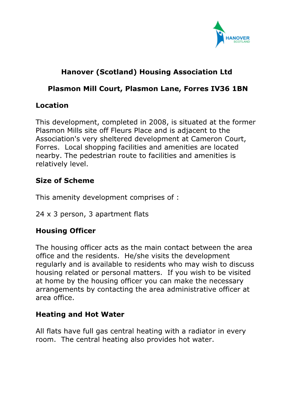 Hanover (Scotland) Housing Association Ltd s1