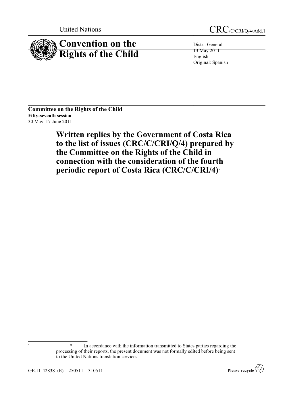 Committee on the Rights of the Child s18