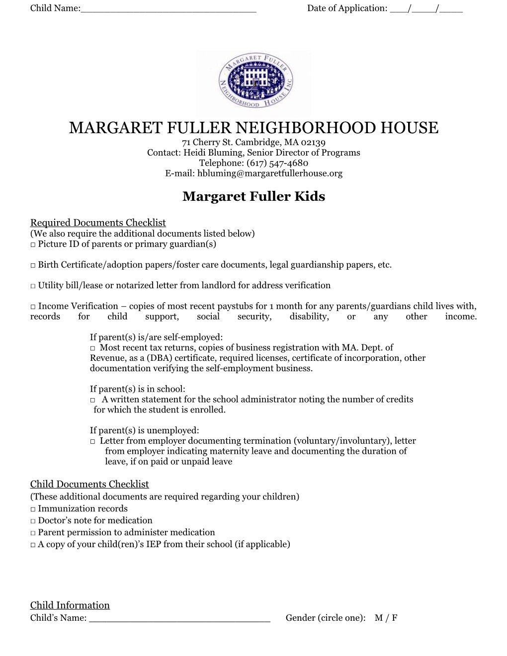 Margaret Fuller Neighborhood House