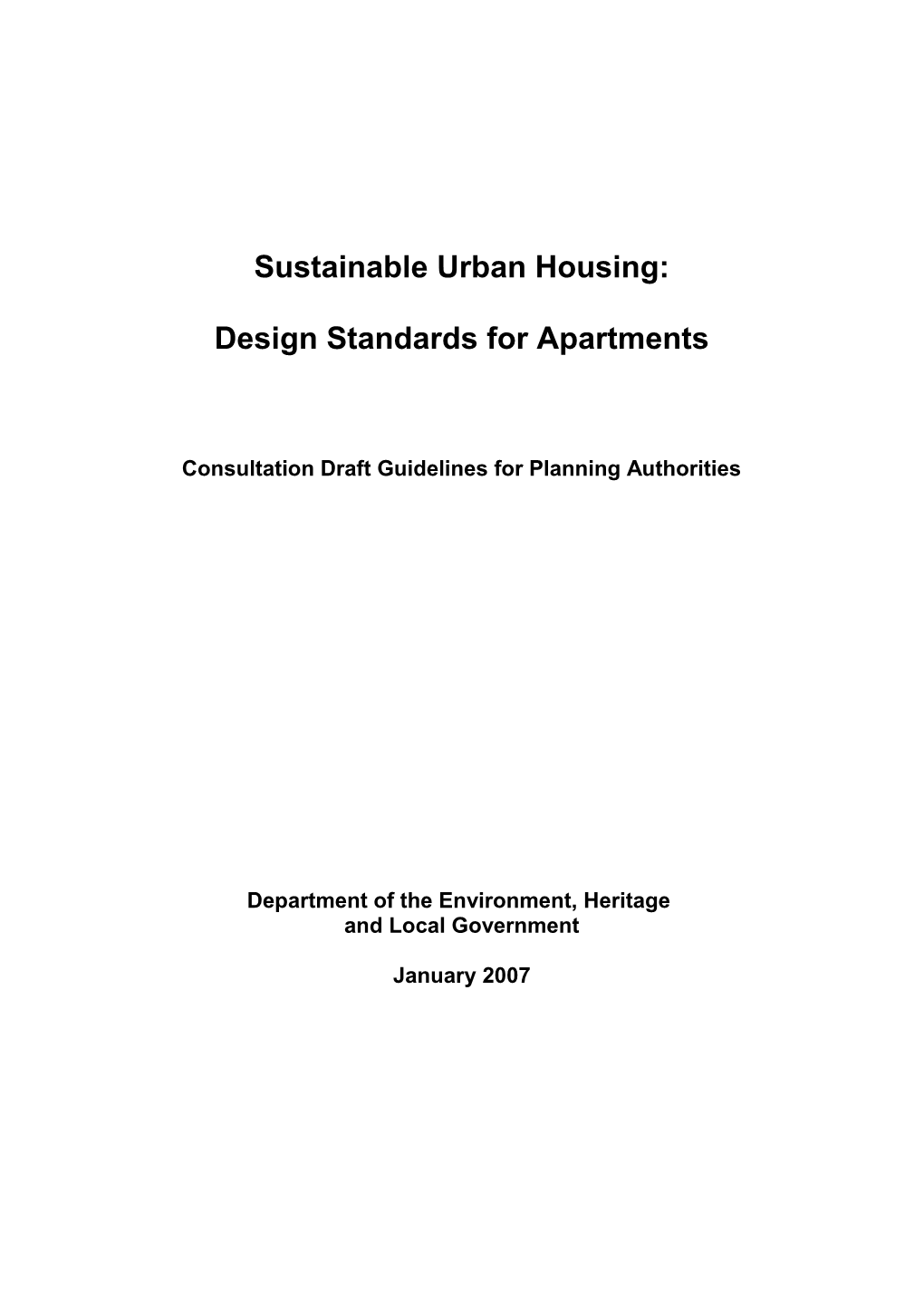 Sustainable Urban Housing