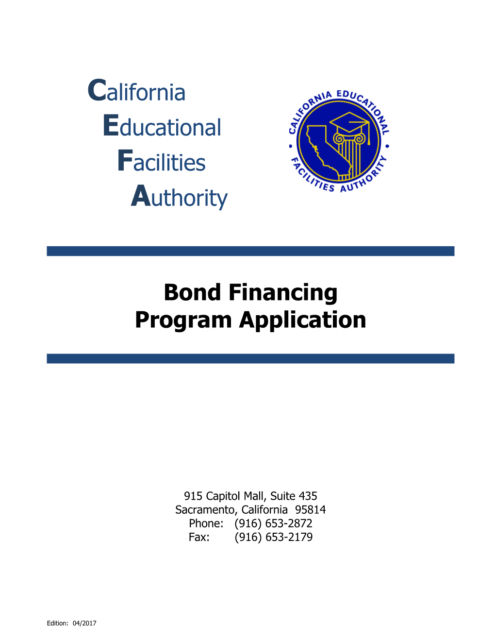 California Educational Facilities Authority (Cefa)