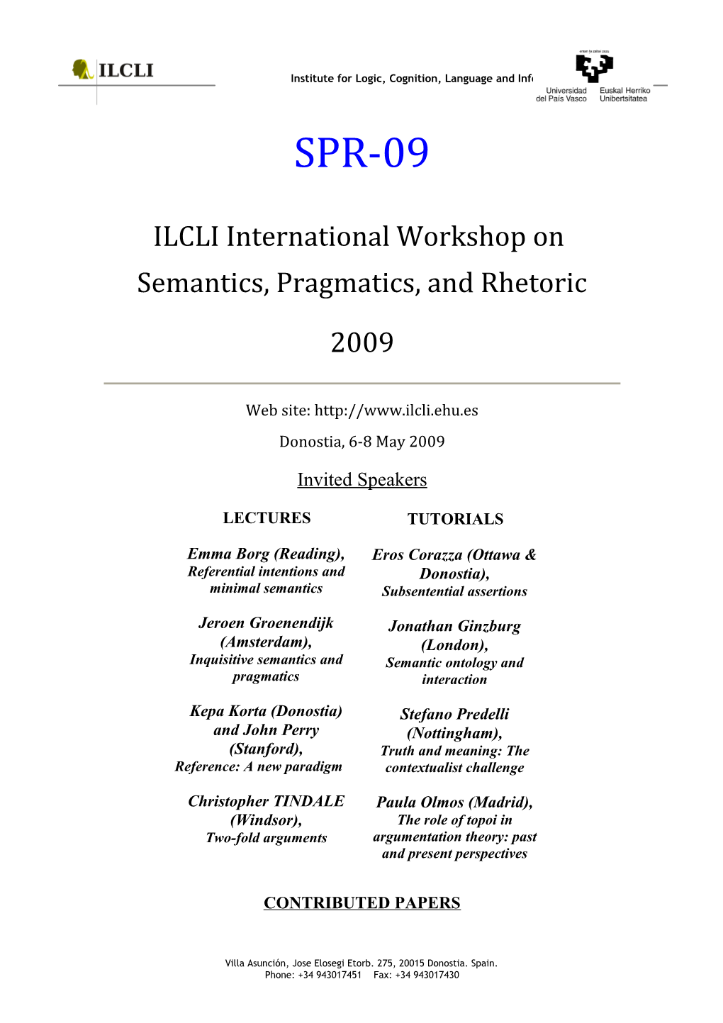ILCLI International Workshop On