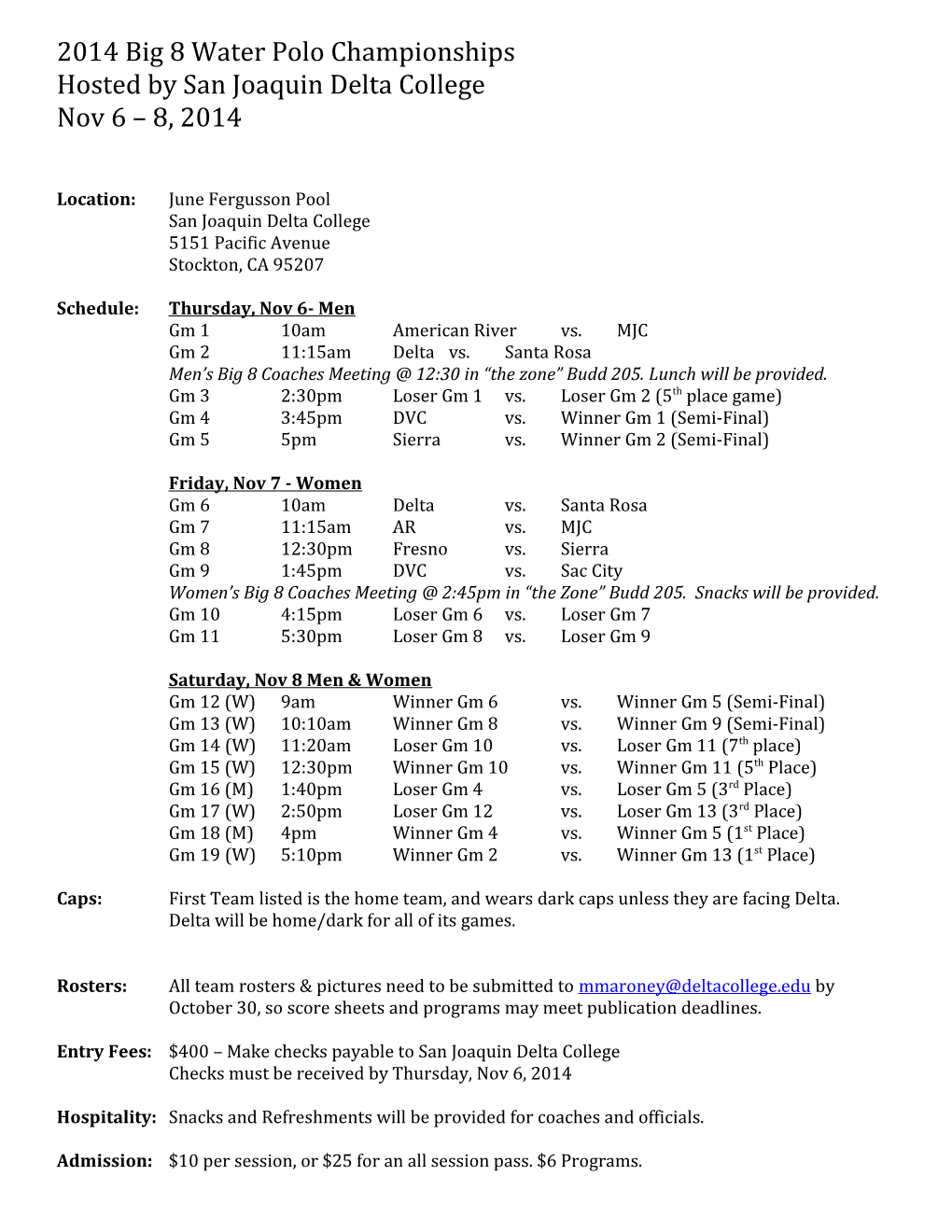 2014 Big 8 Water Polo Championships