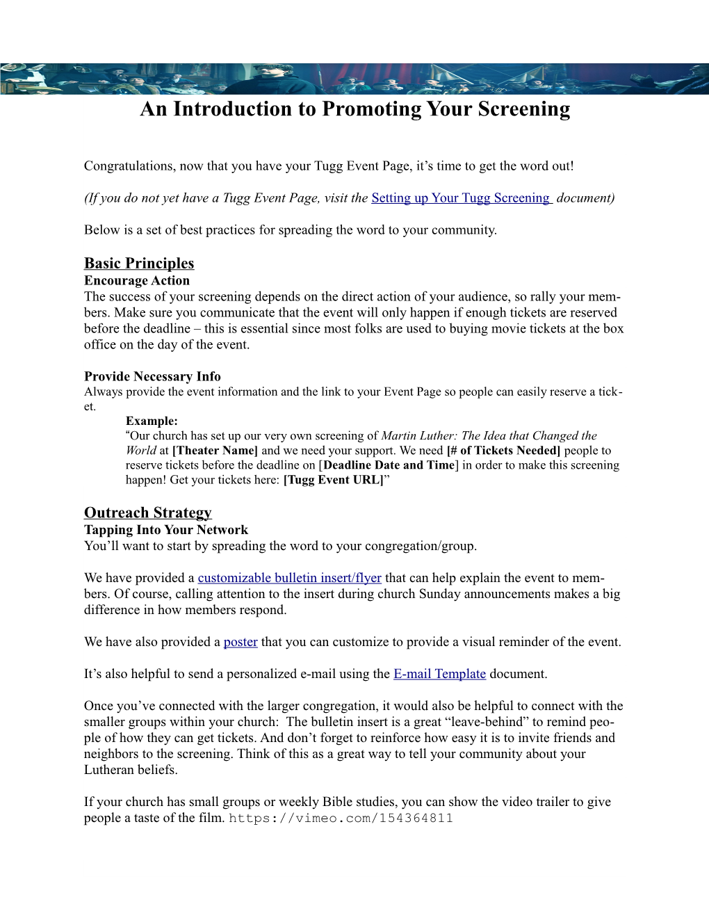 An Introduction to Promoting Your Screening
