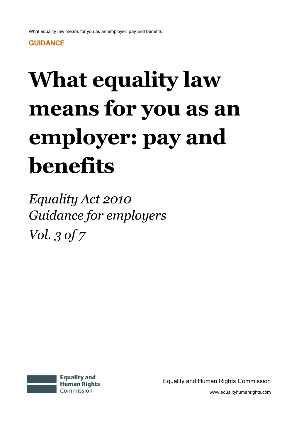 What Equality Law Means