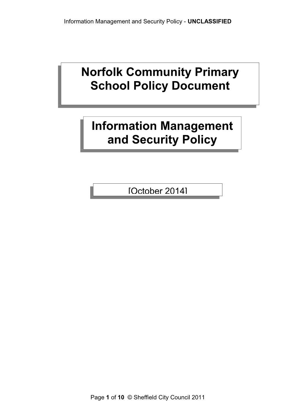 NPCP Information Management and Security Policy