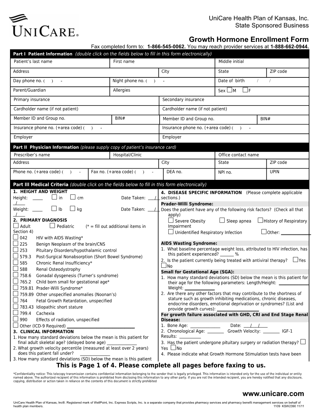 Enbrel (Etanercept) and Humira (Adalimumab) Enrollment Form