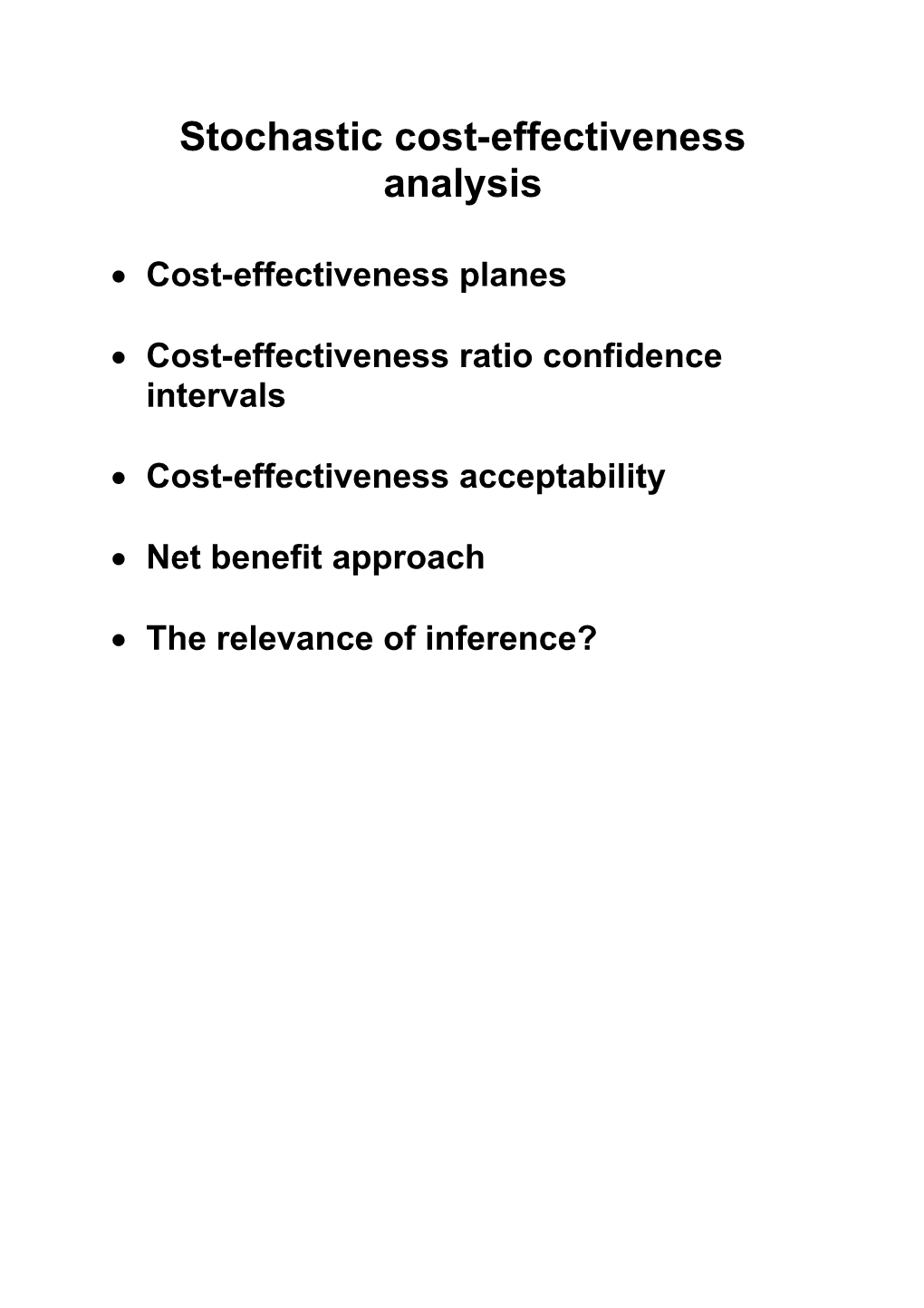 Cost-Effectiveness Plane