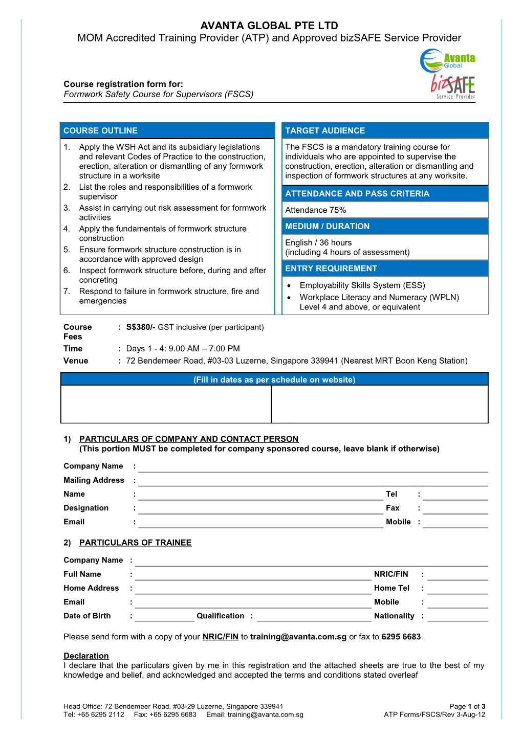 This Portion MUST Be Completed for Company Sponsored Course, Leave Blank If Otherwise s1