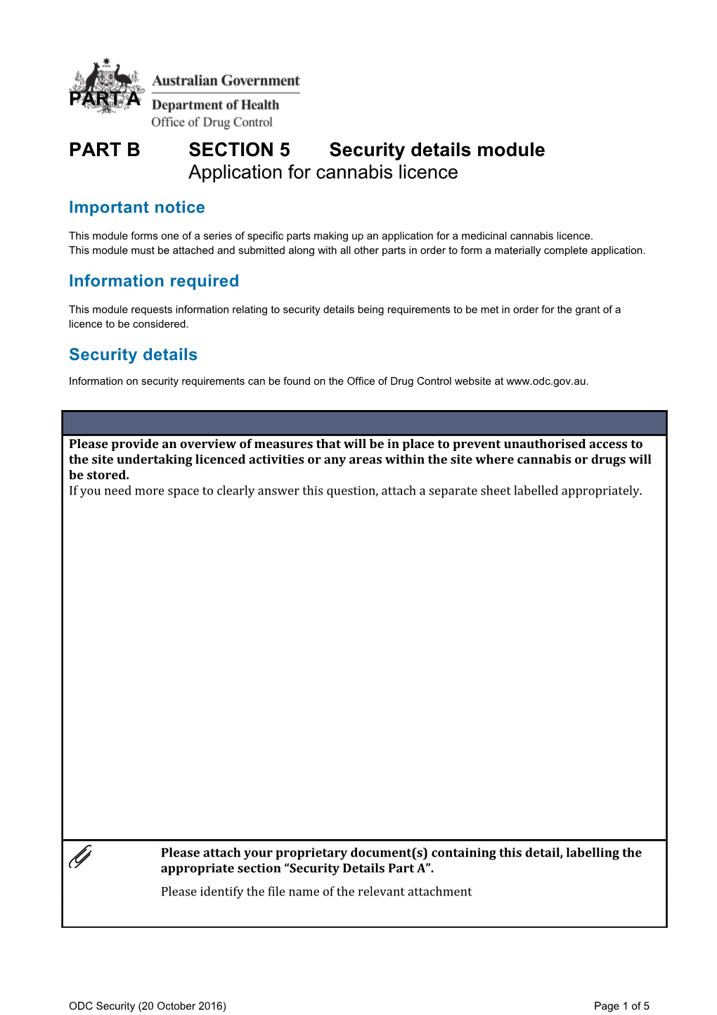 SECTION 5 Security Details Module