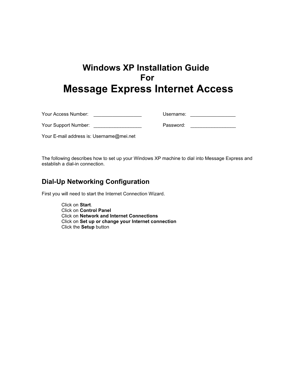 Windows XP Installation Guide