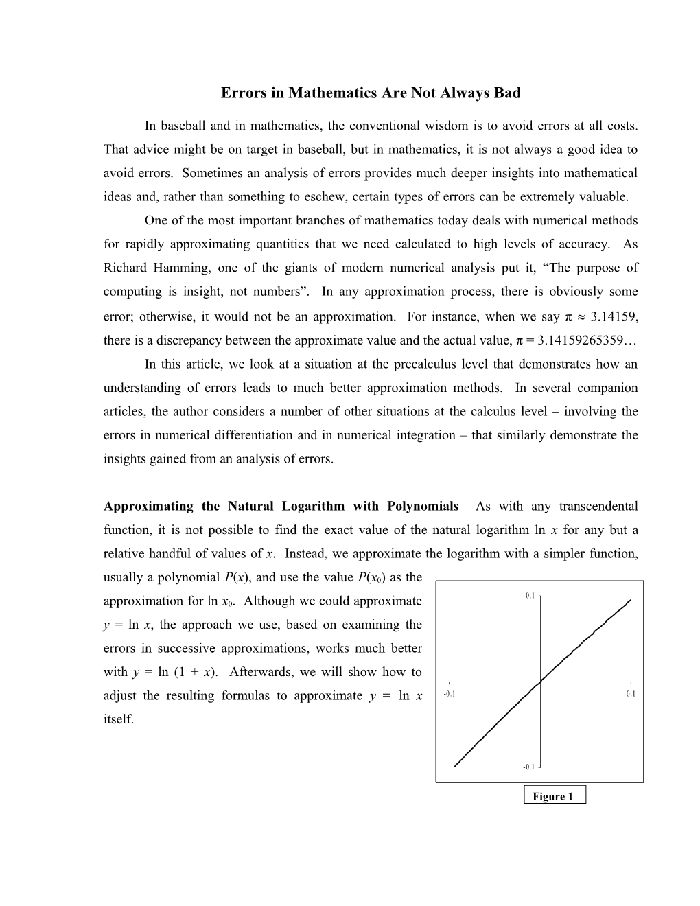 Analyzing Errors in Mathematics