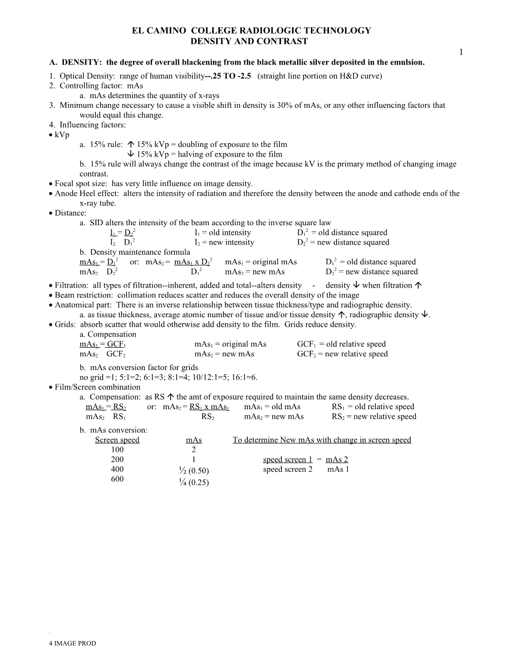 El Camino College Radiologic Technology