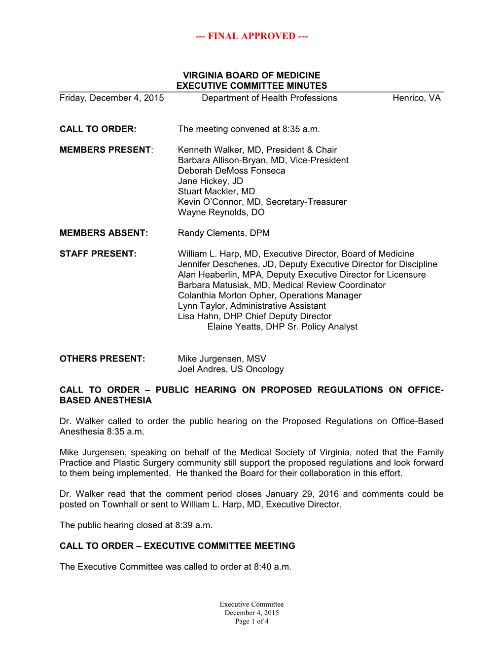 Board of Medicine 8-7-2015