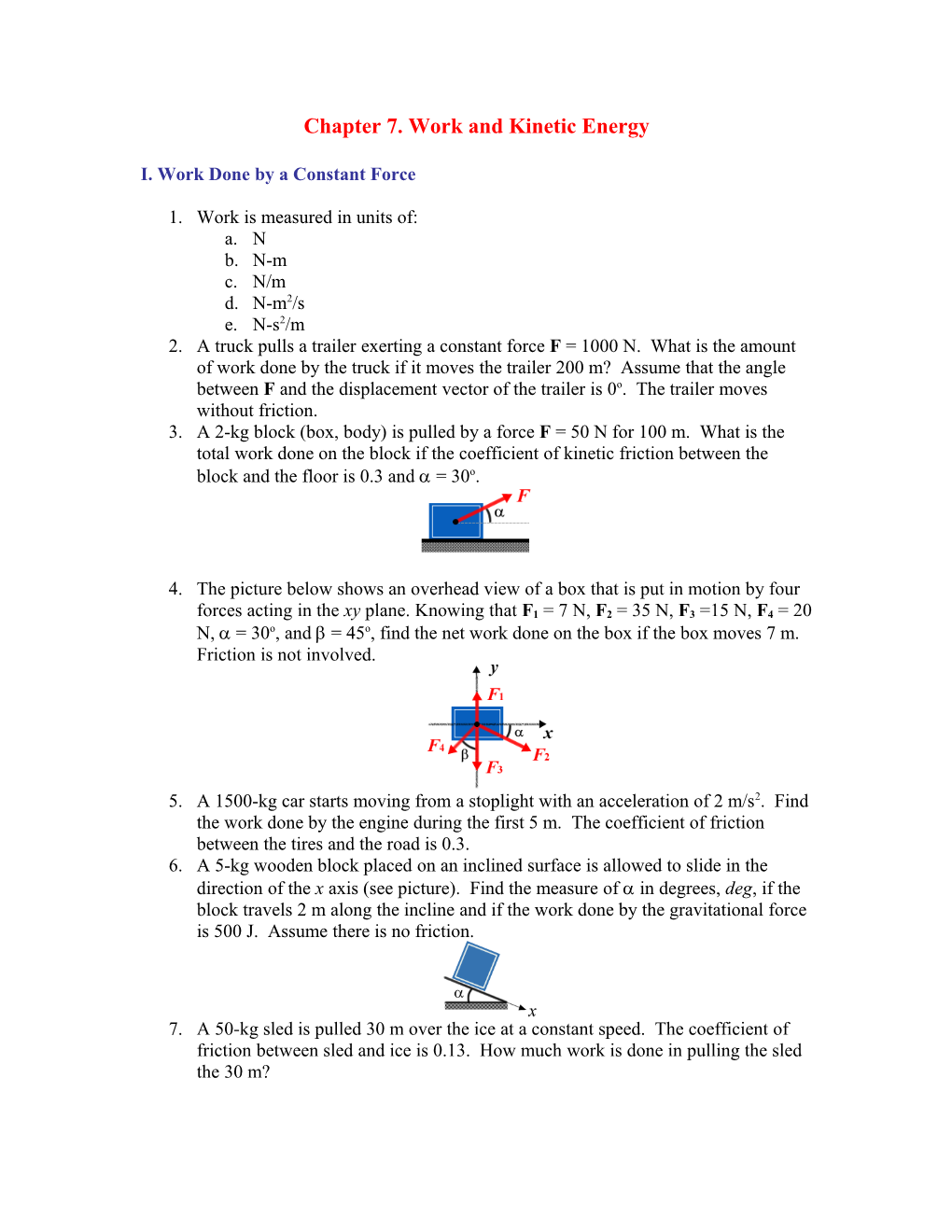 Chapter 7. Work and Kinetic Energy