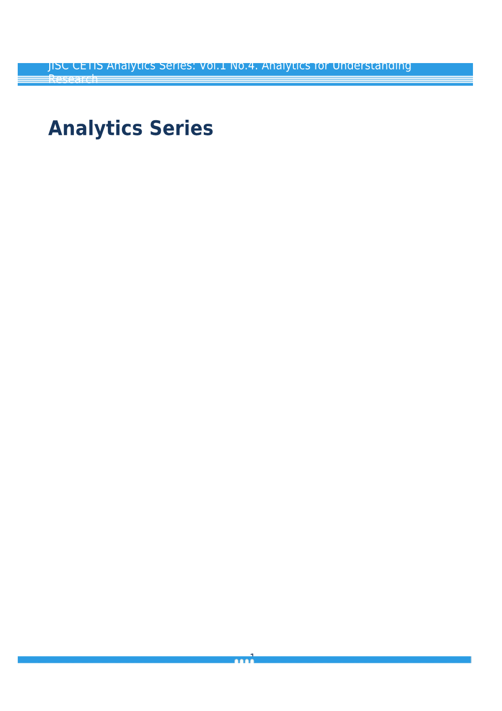 Vol.1, No. 4 Analytics for Understanding Research