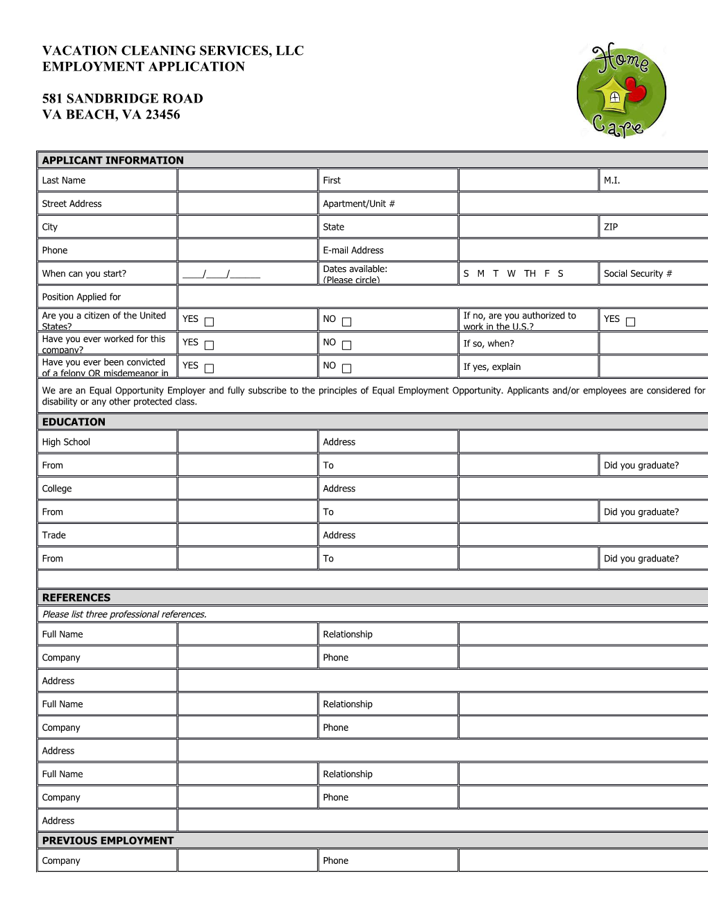 Employment Application (2-Pp.) s6