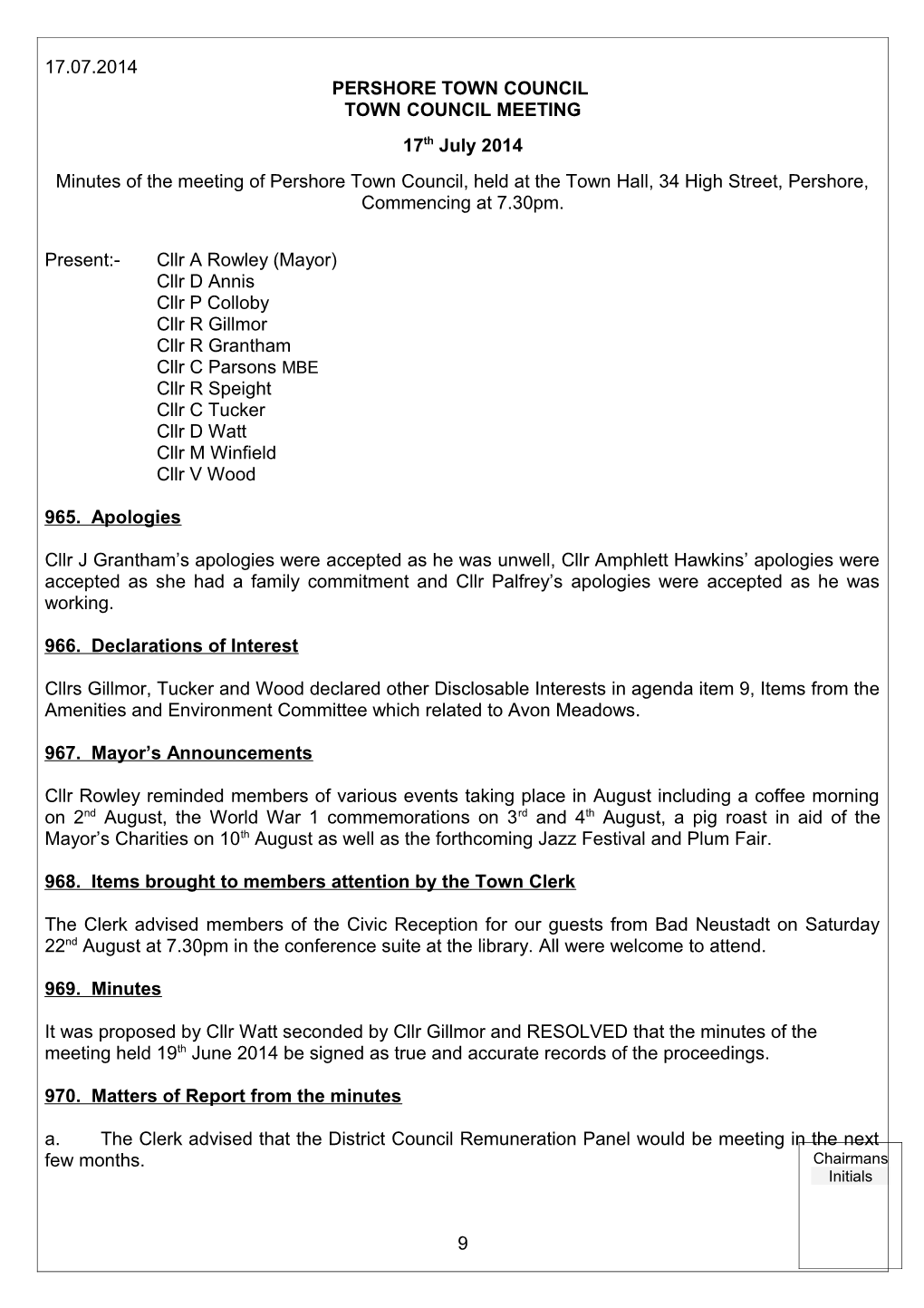 Pershore Town Council s3