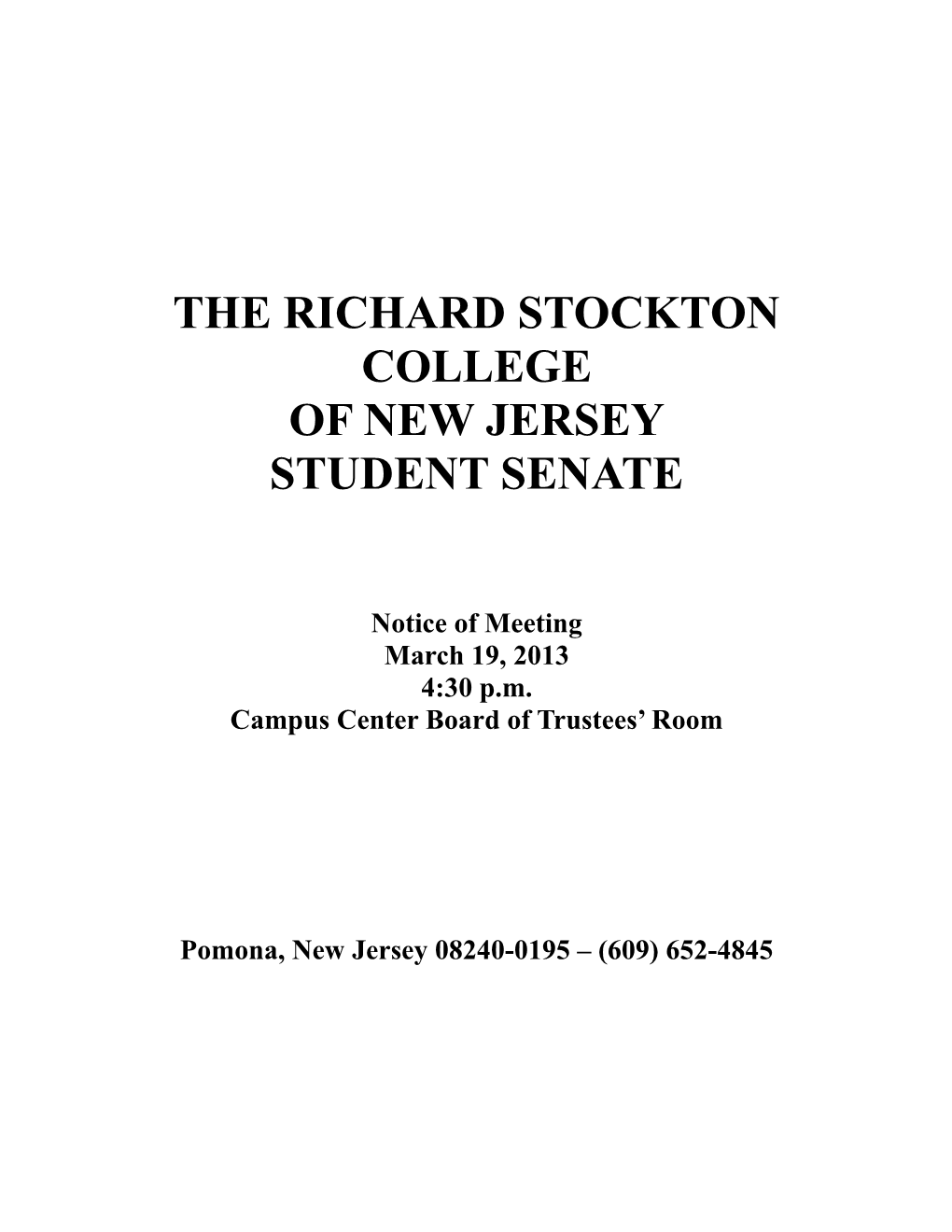 The Richard Stockton College