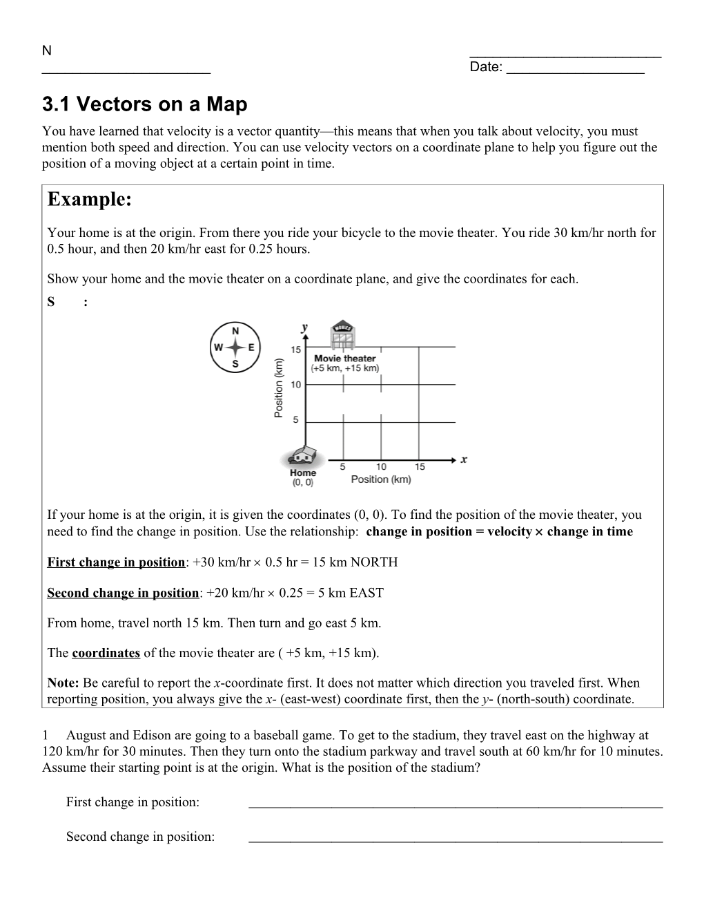 3.1 Vectors on a Map