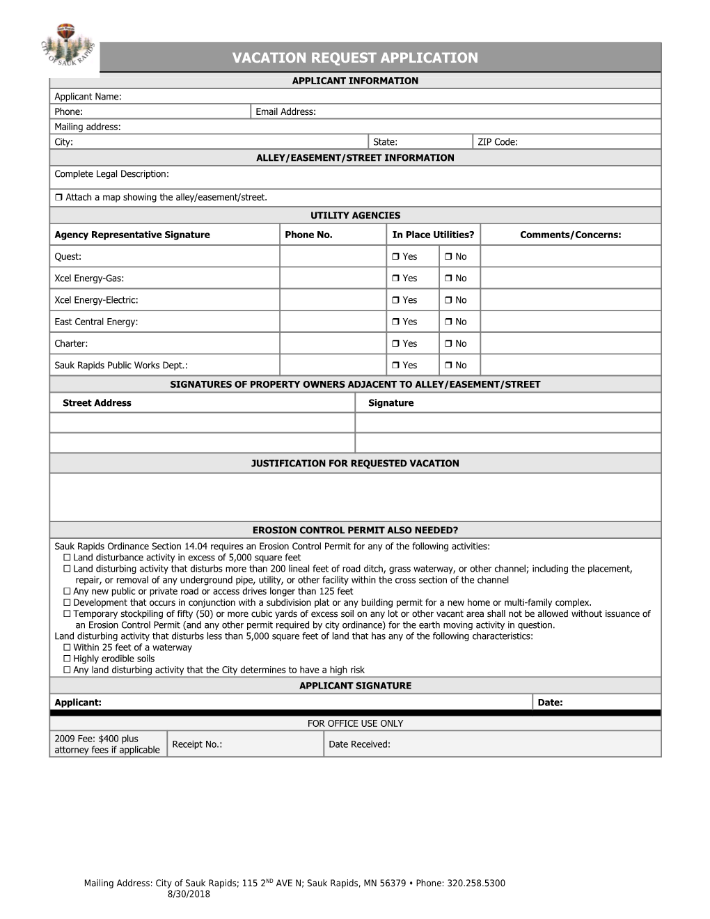 Vacation Request Application