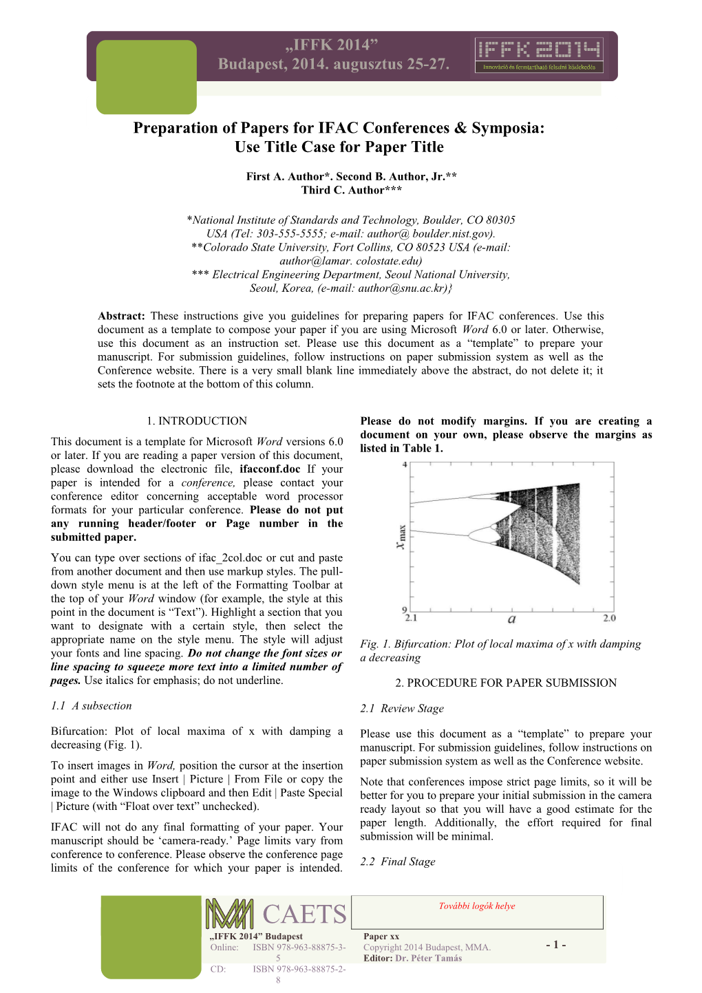 Instructions to Authors for the Preparation of Manuscripts