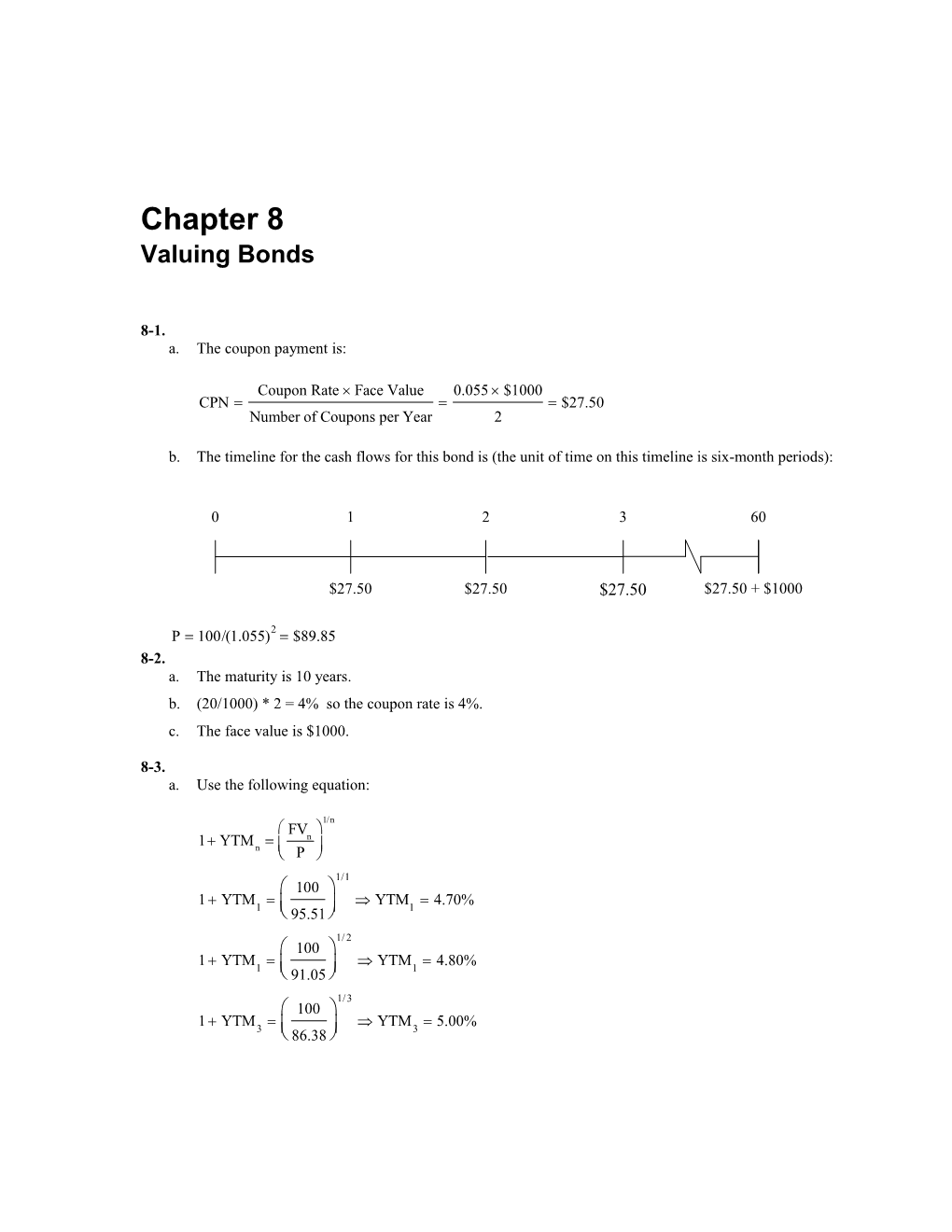 Chapter 8 Valuing Bonds 81