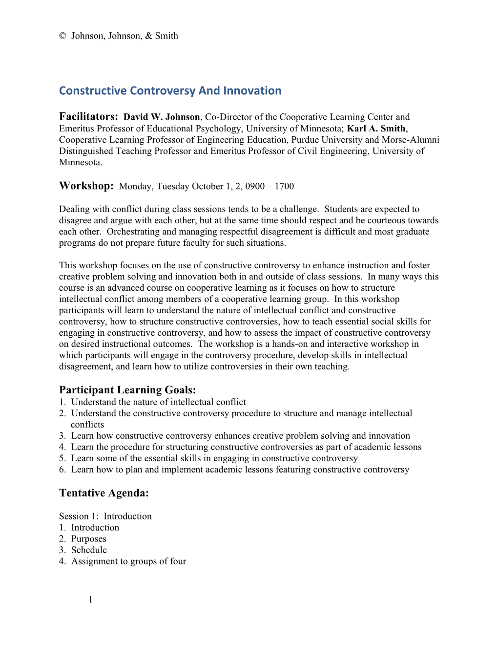 Constructive Controversy and Innovation