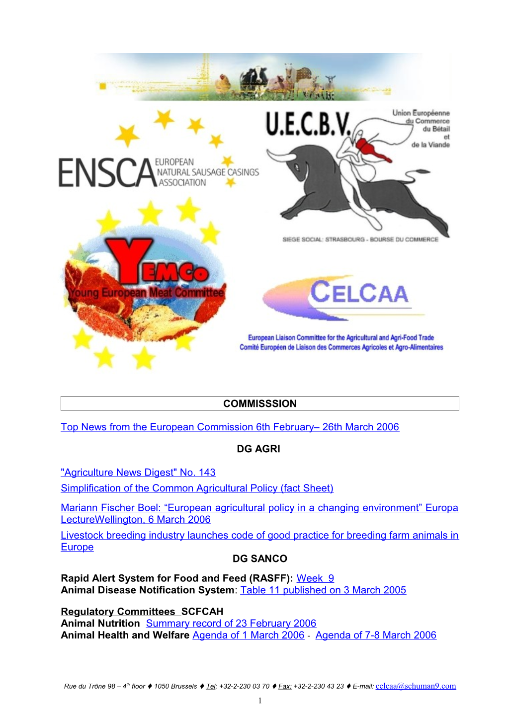 Top News from the European Commission 6Th February 26Th March 2006