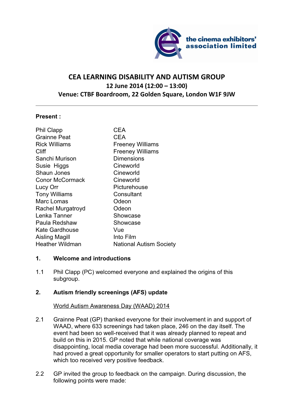 Cealearning Disability and Autismgroup