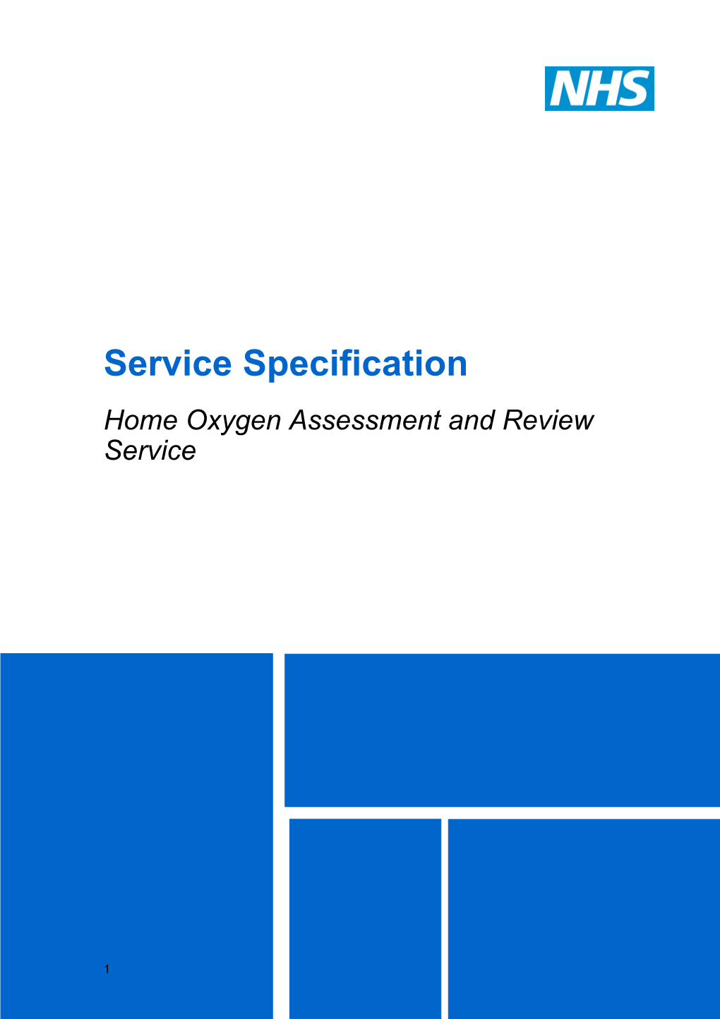 Service Specification: Home Oxygen Assessment and Review Service