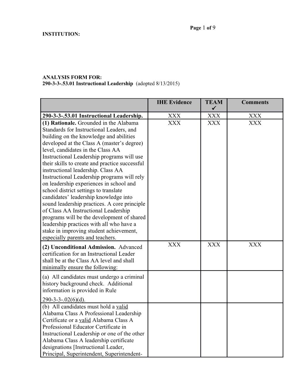 AF 53.01 Instructional Leadership