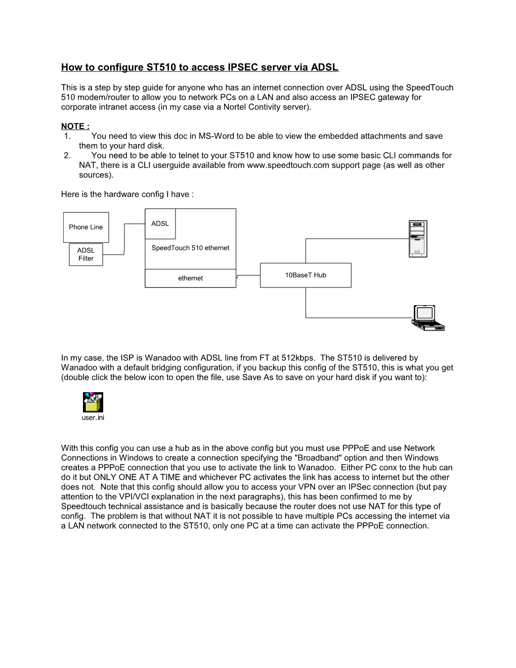 How to Configure ST510 to Access IPSEC Server Via ADSL