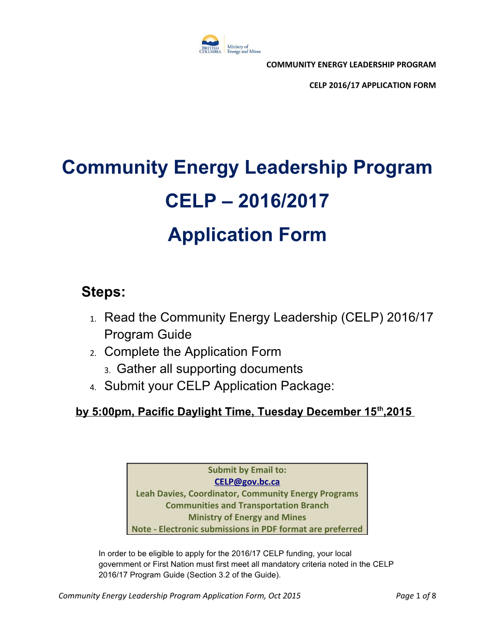 Community Energy Leadership Program