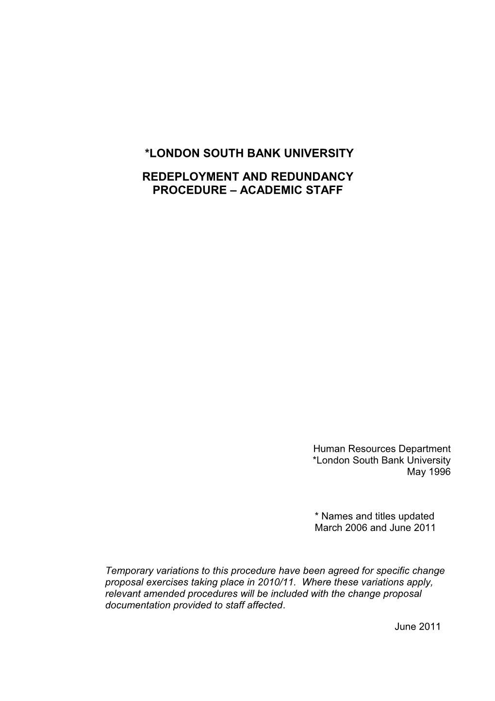 London South Bank University