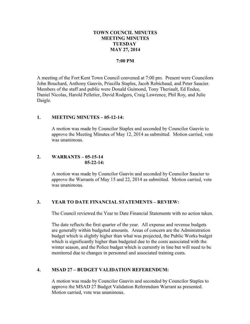 Town Council Minutes s4
