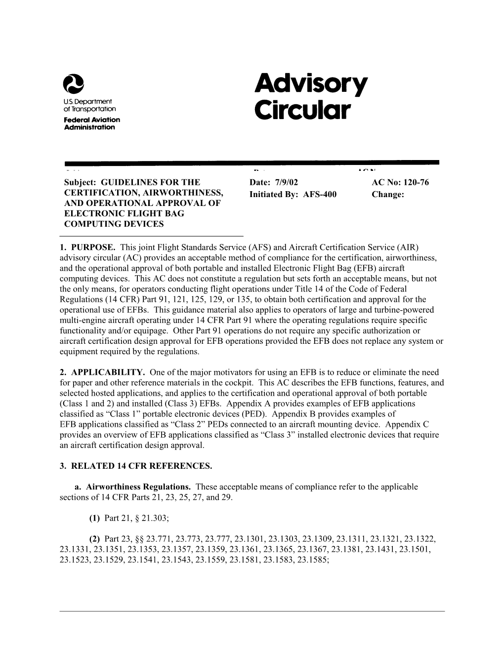 3. Related 14 Cfr References