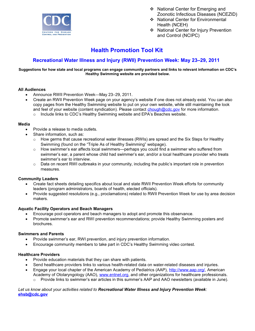 Health Promotion Tool Kit