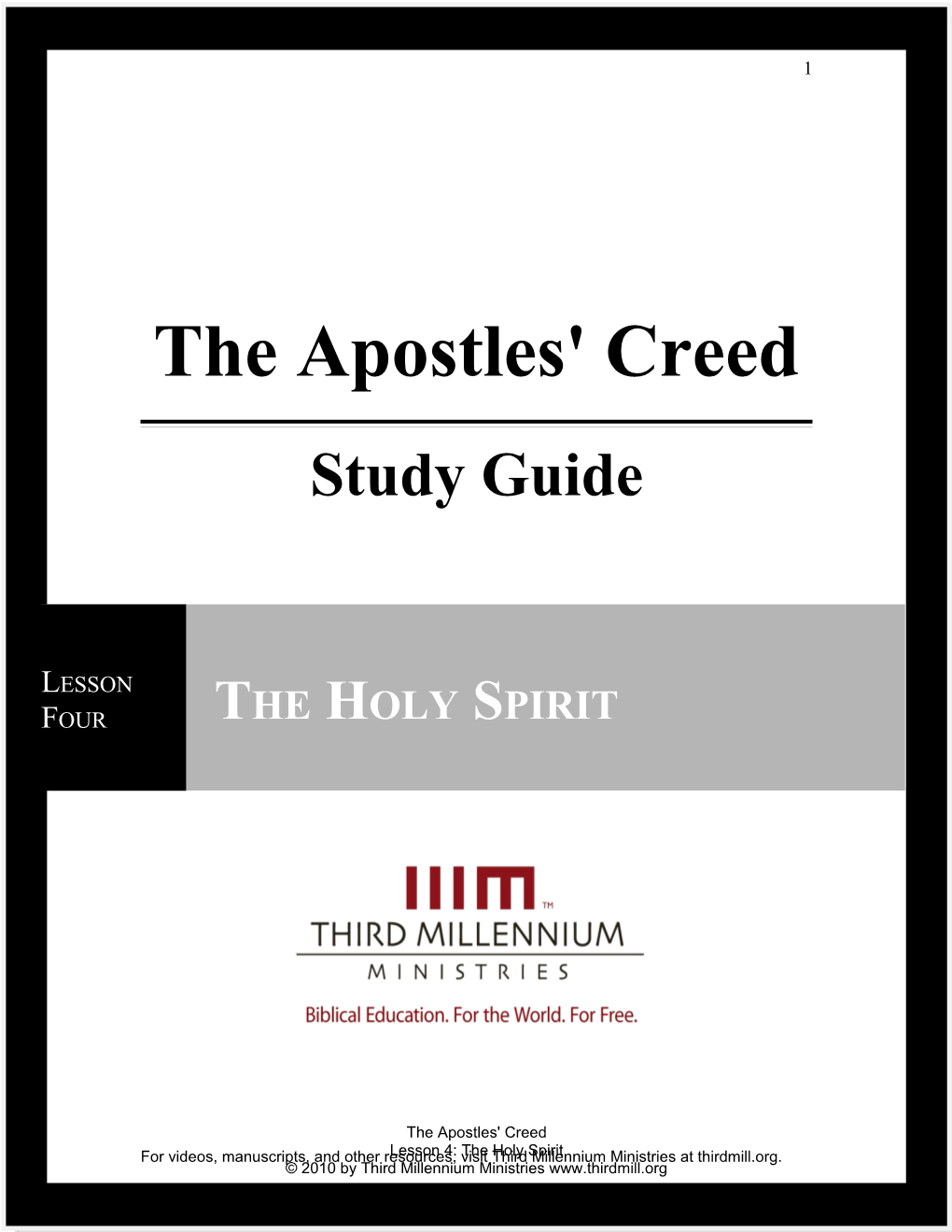 The Apostles' Creed s1