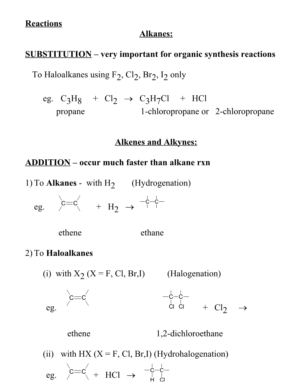 SUBSTITUTION Very Important for Organic Synthesis Reactions