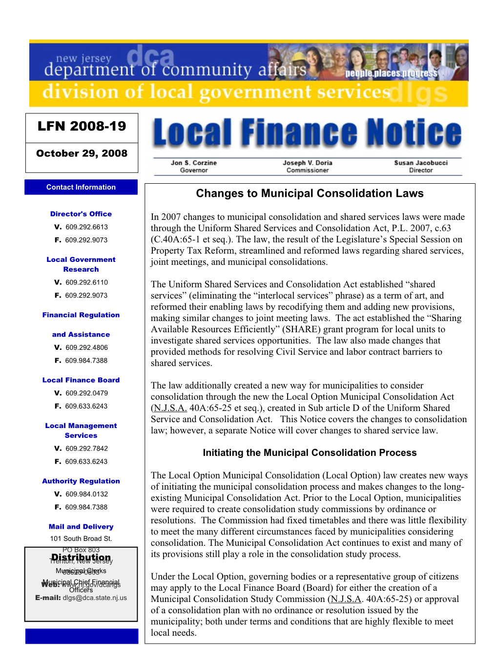 Local Finance Notice 2008-19 October 29, 2008 Page 2