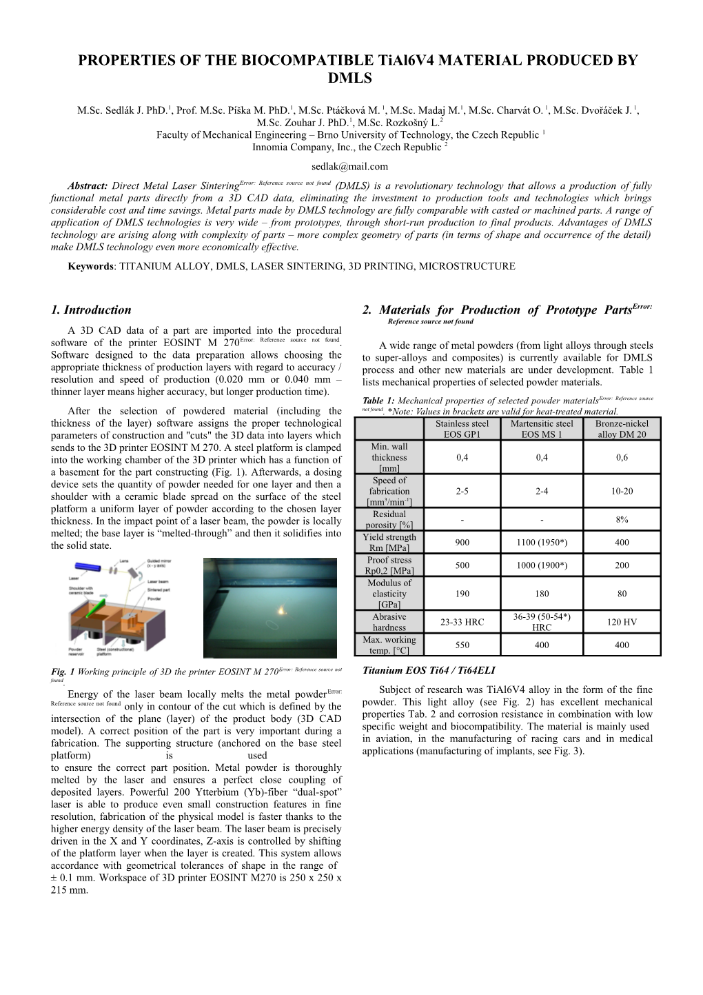 Keywords: TITANIUM ALLOY, DMLS, LASER SINTERING, 3D PRINTING, MICROSTRUCTURE